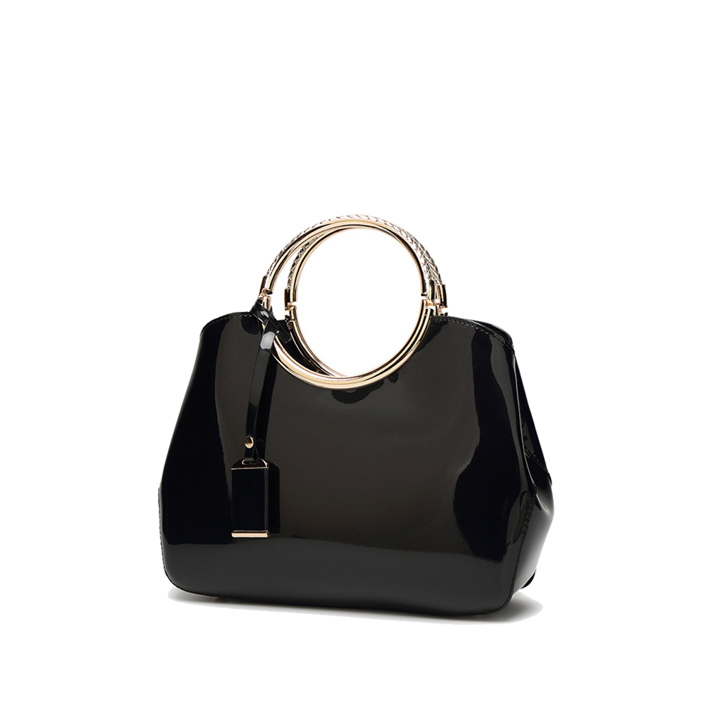 新しいトレンディなパテント レザー ハンドバッグ PU ショルダー バッグの女性の高級クロスボディ シックなカスタマイズ承認済み