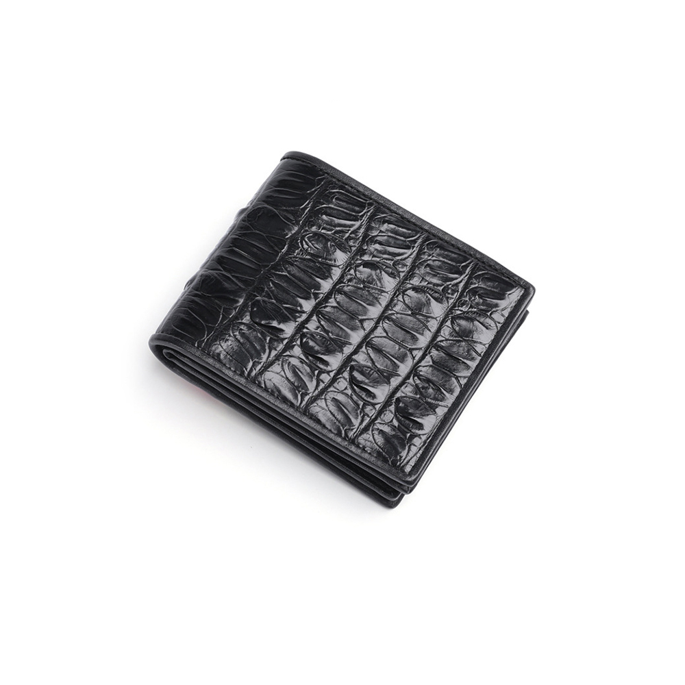 低MOQファッション本物のリアルクロコダイルショートウォレットラグジュアリーユニセックスウォレットレザーメンズウォレットファッションクロコダイルコインケース
