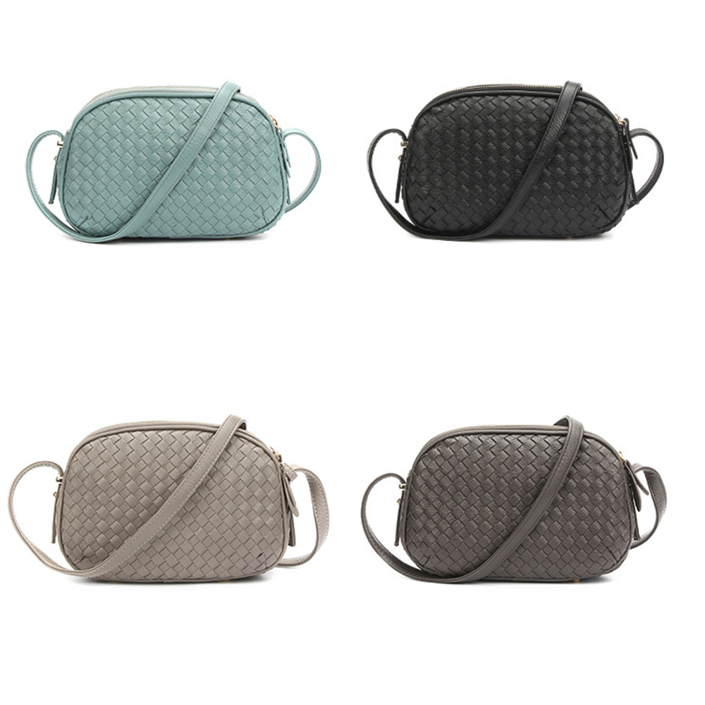 織りスリング クロスボディ ハンドバッグ女性のショルダー財布 PU レザーかわいい学生レディース ハンドバッグ