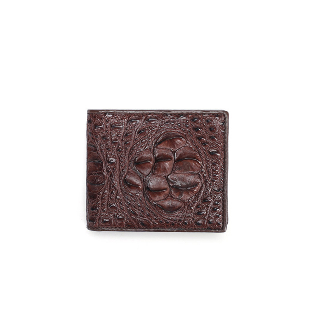 低MOQファッション本物のリアルクロコダイルショートウォレットラグジュアリーユニセックスウォレットレザーメンズウォレットファッションクロコダイルコインケース