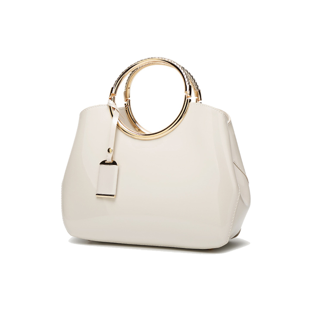 新しいトレンディなパテント レザー ハンドバッグ PU ショルダー バッグの女性の高級クロスボディ シックなカスタマイズ承認済み