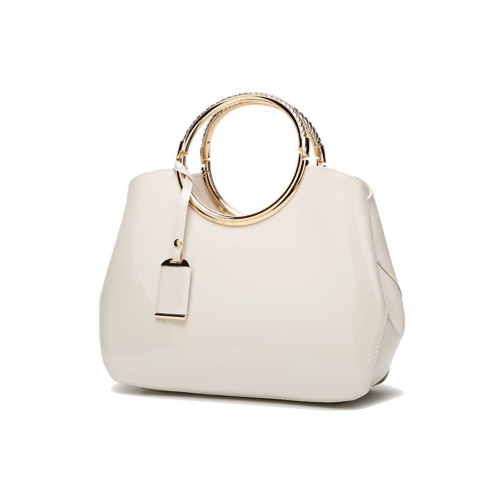 新しいトレンディなパテント レザー ハンドバッグ PU ショルダー バッグの女性の高級クロスボディ シックなカスタマイズ承認済み