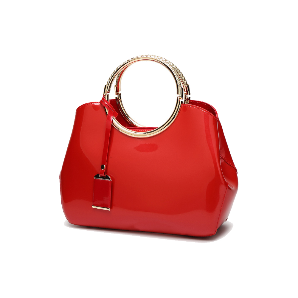 新しいトレンディなパテント レザー ハンドバッグ PU ショルダー バッグの女性の高級クロスボディ シックなカスタマイズ承認済み