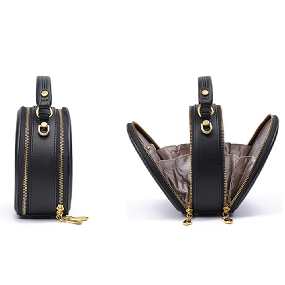 2022 最高のホット販売新しいデザイン卸売カスタマイズ デザイナー レザー サークル バッグ女性ラウンド クロス ボディ サークル財布