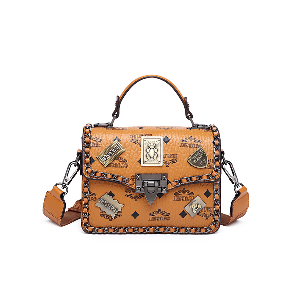 2022 新ファッションバッジハンドバッグトレンド多目的ワンショルダーメッセンジャー小さな正方形のバッグ高品質の革の女性のバッグ