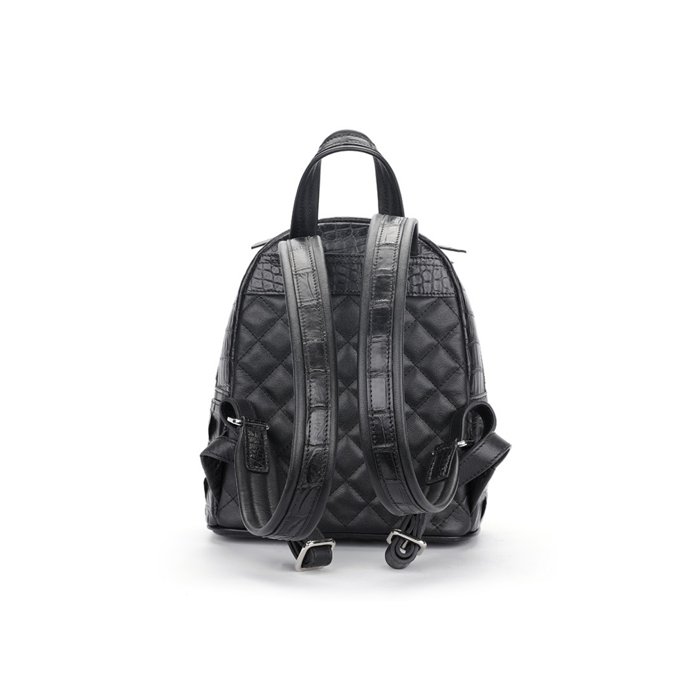 少量 激安 男女兼用 グリーン ミドルサイズ 本革 クロコダイル リュックサック バッグ