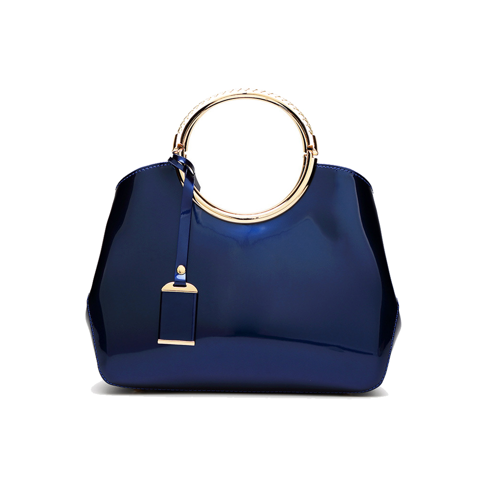 新しいトレンディなパテント レザー ハンドバッグ PU ショルダー バッグの女性の高級クロスボディ シックなカスタマイズ承認済み