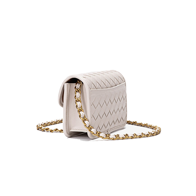 スタイリッシュなカスタム フラワー ロック ロゴ エコ ビーガン レザー ウーブン イブニング バッグ