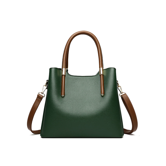 最新の若い女性デザイナー小石フェイク レザー ショルダー ハンドバッグ高級トート 