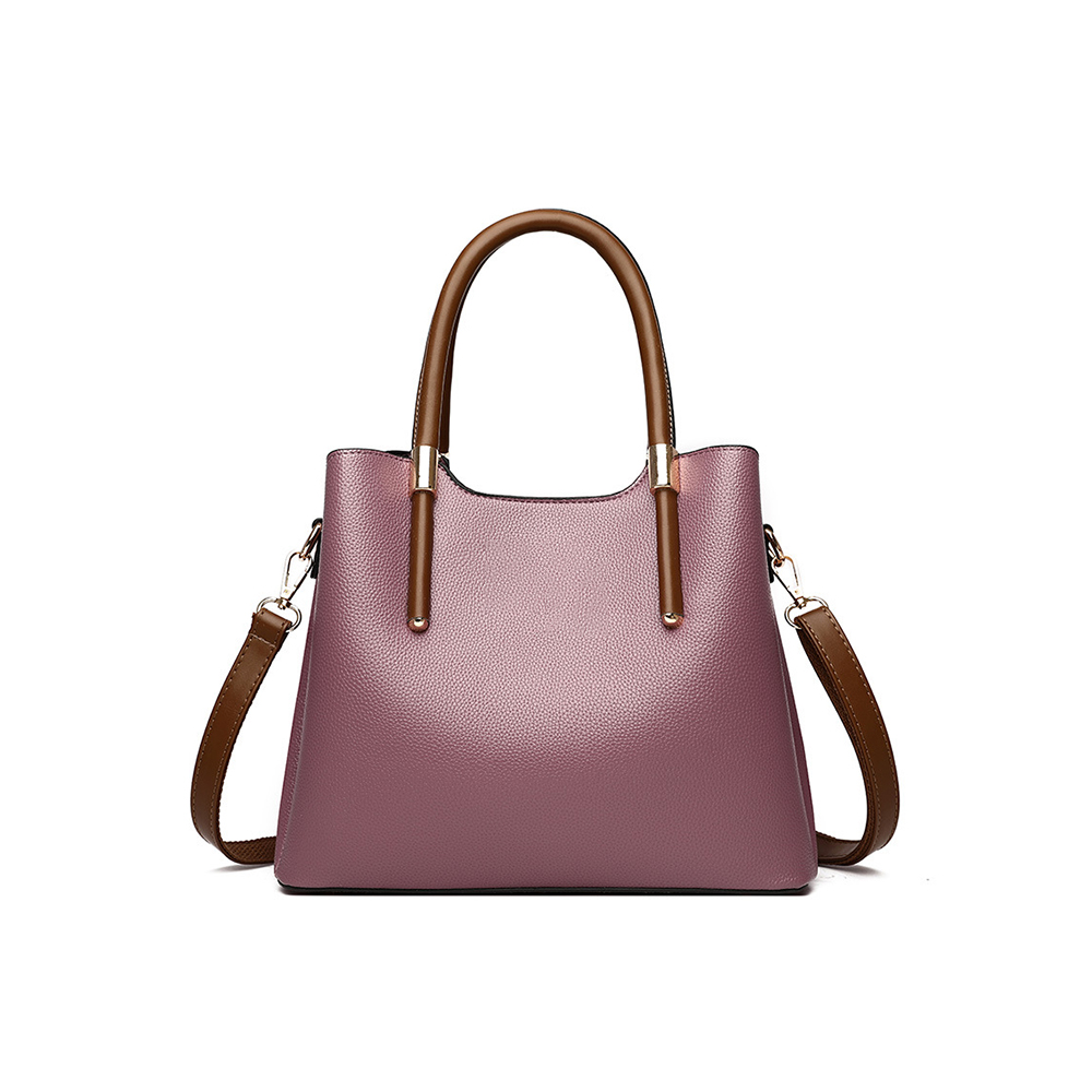 最新の若い女性デザイナー小石フェイク レザー ショルダー ハンドバッグ高級トート 