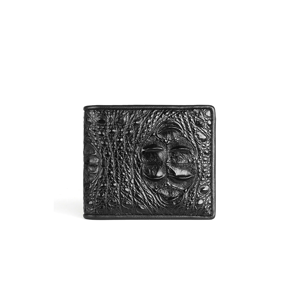 低MOQファッション本物のリアルクロコダイルショートウォレットラグジュアリーユニセックスウォレットレザーメンズウォレットファッションクロコダイルコインケース